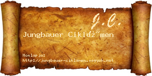 Jungbauer Ciklámen névjegykártya